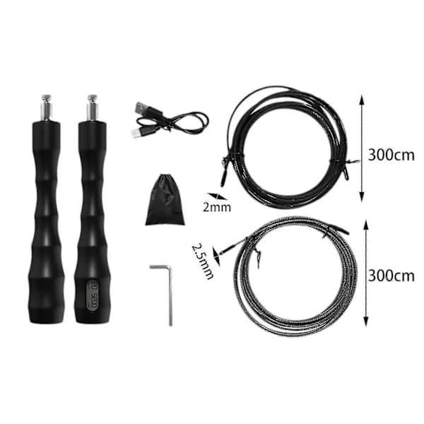/EA/Digitalt Räknehopprep Boxning 300cm Justerbar Längd Snabbhopprep Grön