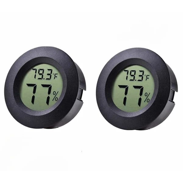 2-pak Mini Termometer Hygrometer Køleskab Fryser Elektronisk