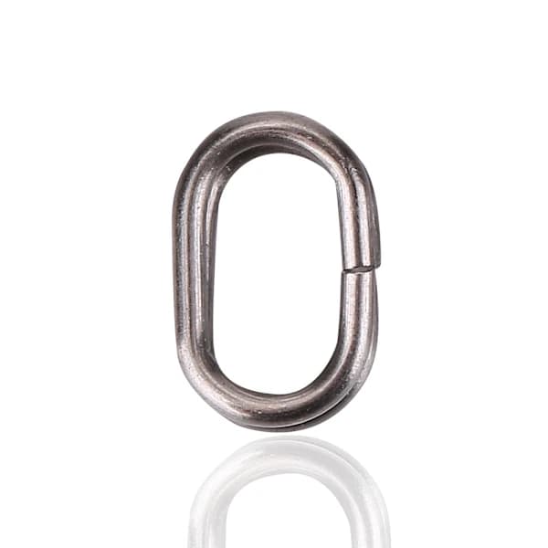 /EA/100 stk. rustfrit stål ovale splitringe Drejelig Snap fiskegrejsforbindelse (5x8mm)