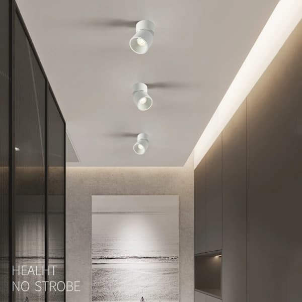 /EA/LED-innfelt spotlight med justerbar vinkel 360° rotasjon