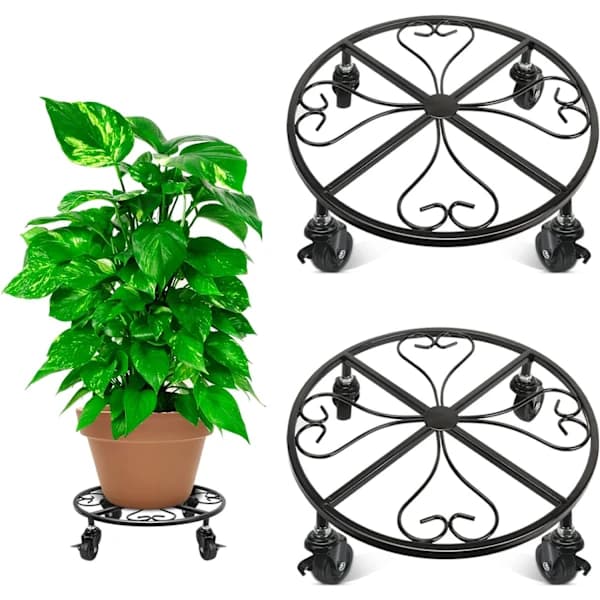 /EA/(30cm) Metall Växtställ 2-pack Kraftiga Blomkrukställ Utomhus