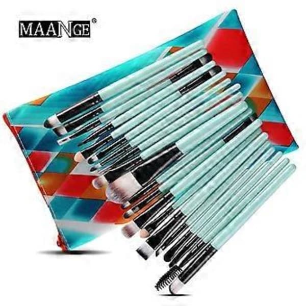 /EA/20 stk. Professionelle kosmetikbørster med makeuptaske