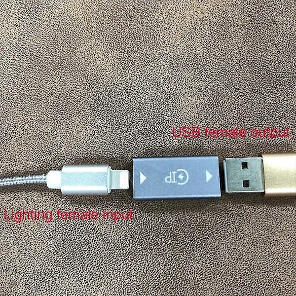 Lataussovitin Datakaapeli 8-nastainen Lightning Naaras USB 3.0 Naaras USB-lataus