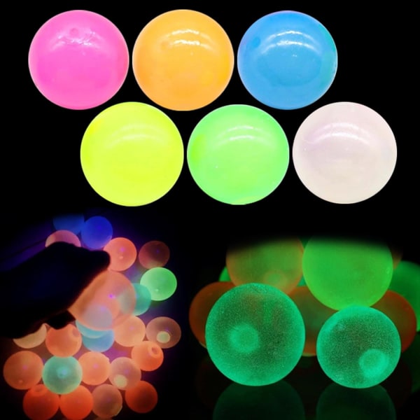 Lumiballs, Dreamballs - Ultimate 4st Set, Dream Balls Glow in The Dark That Stick Orange 4st