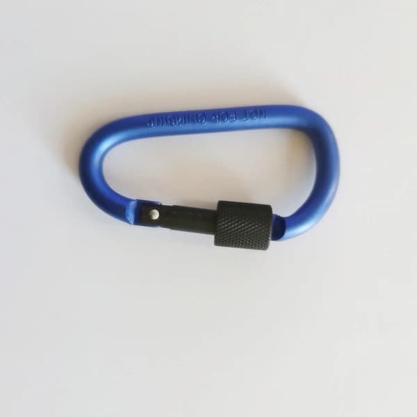 /EA/Låsbar karabin, premium aluminiumslegering D-ring nøkkelring