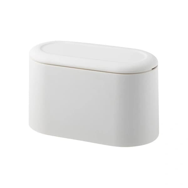 /EA/Mini Vit Tryck & Pop Lås Skrivbordsbehållare (22cm*11cm*13cm)