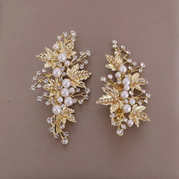 /EA/Slør Hårpynt Perle Bryllupshårnål Rhinestone Brud W