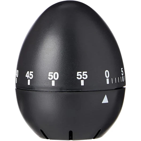 /EA/Lotde 4 Svart Eggformet Mekanisk Timer