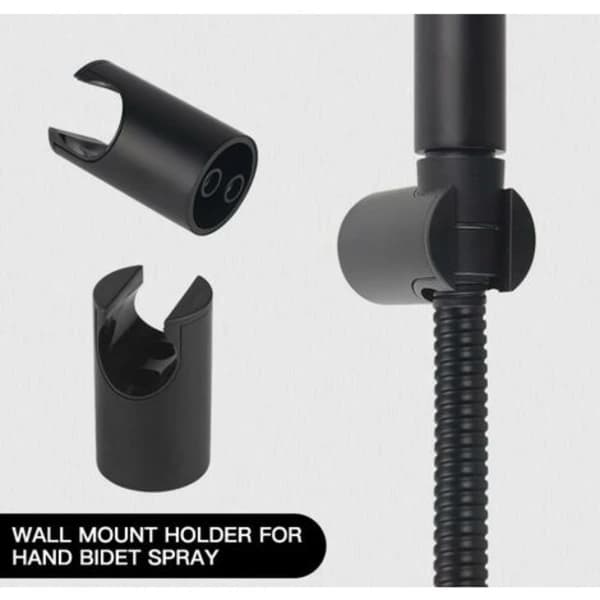 /EA/WC Håndbrusersæt, 1,5 m slange og støtte, G1/2 adaptere sort