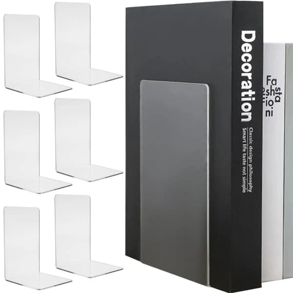 Plexiglass Bokstøtter - 6 stk Transparent-FA11-