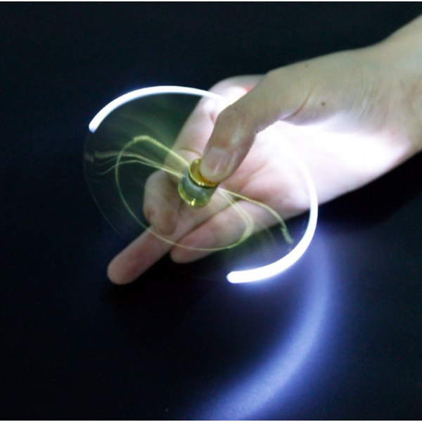 Kreativ multifunktions LED-penna Spinning Dekompression Gyro Metall Kulspets Penrose guld