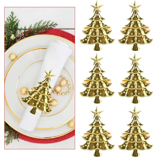 /EA/6 st julgransservettringar i guld
