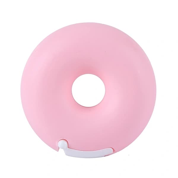 /EA/Rosa Donutformad Tejpdispenser, 7,5*7,5*3cm Mini Adhes