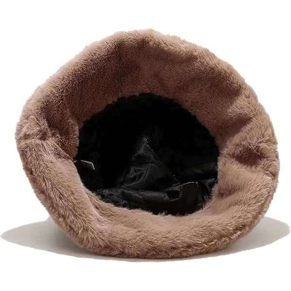 /EA/Vinterfårehat, fluffy varm hat til kvinder og mænd, hvid