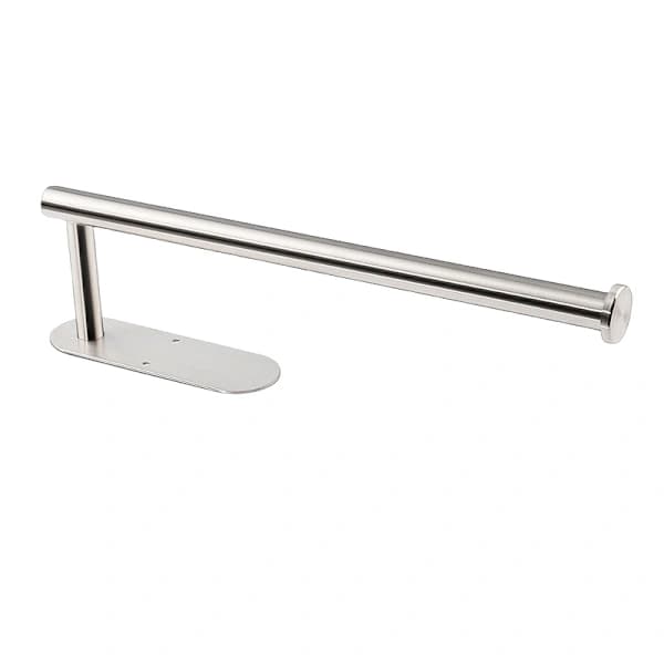 Selvklæbende køkkenrulleholder i rustfrit stål til underskab uden boring, pladsbesparende til køkken, sølv 33 cm Silver