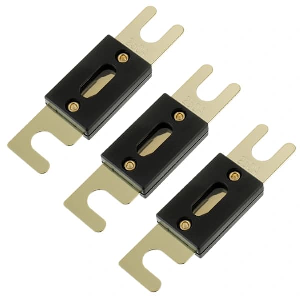 /EA/250A 32VDC ANL Bladsäkring för Billjud- och Videosystem (3-pack)