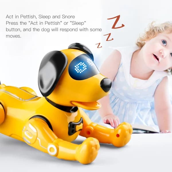 /EA/K11 RC Robot Hund Intelligent Leksak Programmering Interaktion med Musik 8+ Barn Valp Present