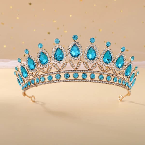 /EA/Brudkrona Barock Høykvalitets Krystall Prinsessekrone Show Bi