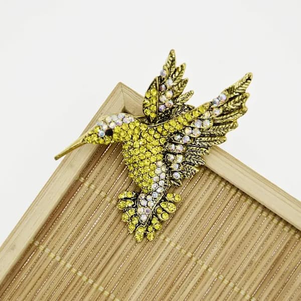 /EA/ Kolibrinålar för kvinnor, modefågelnålar, eleganta strasskristalldjurbroscher, nål-max