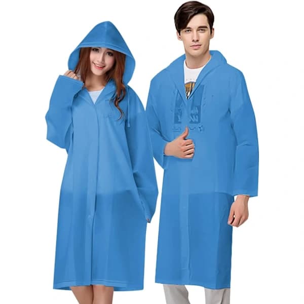/EA/Regnponcho, 2-delt regnponcho, genanvendelig poncho EVA-materiale,