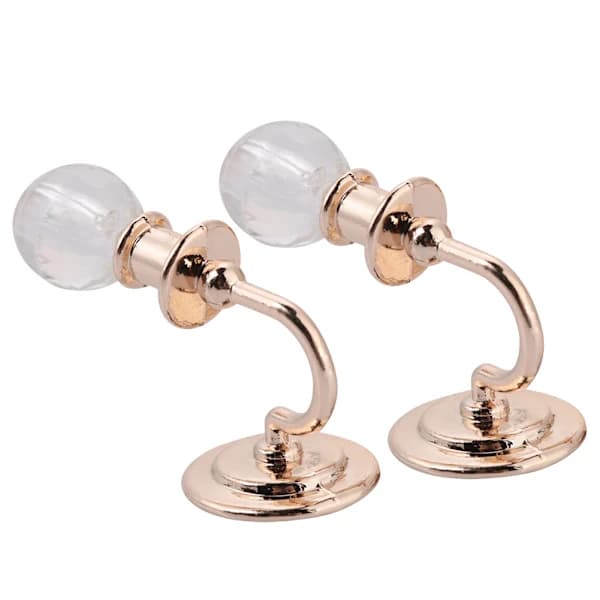 /EA/2 stk. Vegglampe i legering Modell Dekorasjon Display Lampe for 1:12 Dukkehus Tilbehør