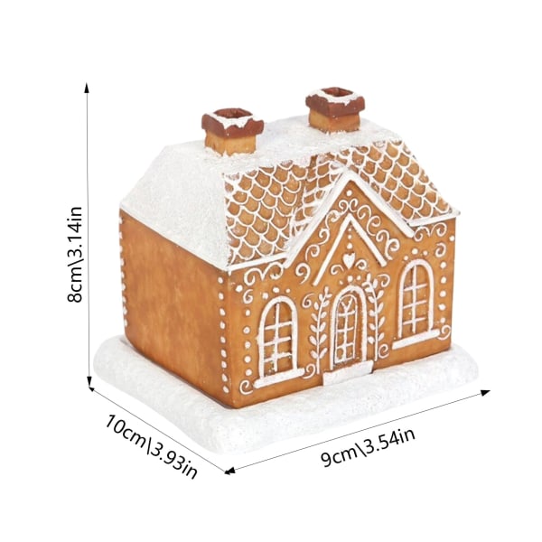 Gingerbread House,Ginger Bread House | Joululahja Backflow suitsukepidike, Resin Christmas Town, juhlapöytäkoristeet kotivarusteisiin 1 set