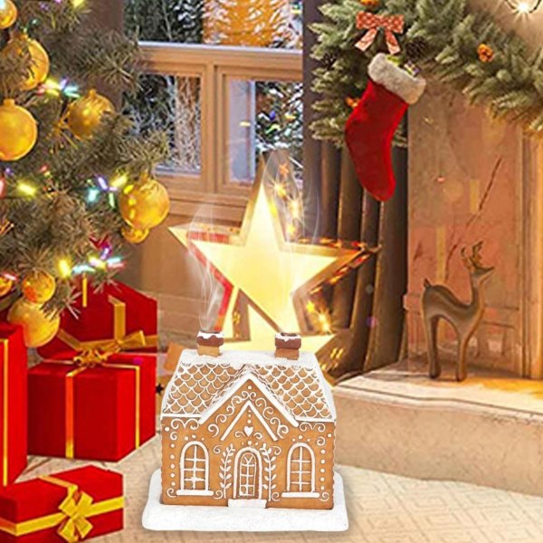 Gingerbread House,Ginger Bread House | Joululahja Backflow suitsukepidike, Resin Christmas Town, juhlapöytäkoristeet kotivarusteisiin 1 set