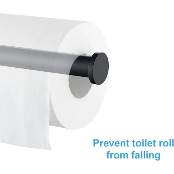 /EA/Toiletpapirholder i rustfrit stål SUS304, mat sort, moderne R