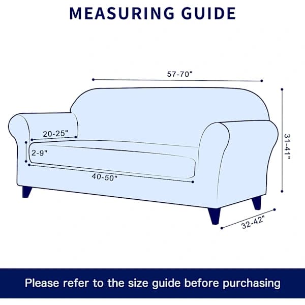 /EA/Sofaovertrekk Sofaovertrekk 2 Deler Jacquard Damask Overtrekk med S