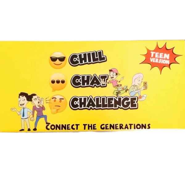 Hot sælgende emoji-pakke tre i en chill chat-udfordring forældre-barn interaktivt familiebordspil Chill chat challenge