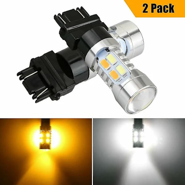 /EA/2-pakning 3157 Switchback Doble Farger LED Blinklys Bremselys