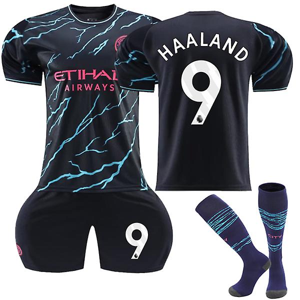 23- Manchester City Kids Away-dragt nr. 9 Haaland 24