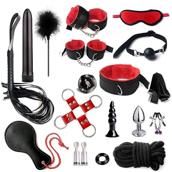 /EA/17-delt sæt - Rød BD SM Webbing Strapping Supplies Multi-Piece Set