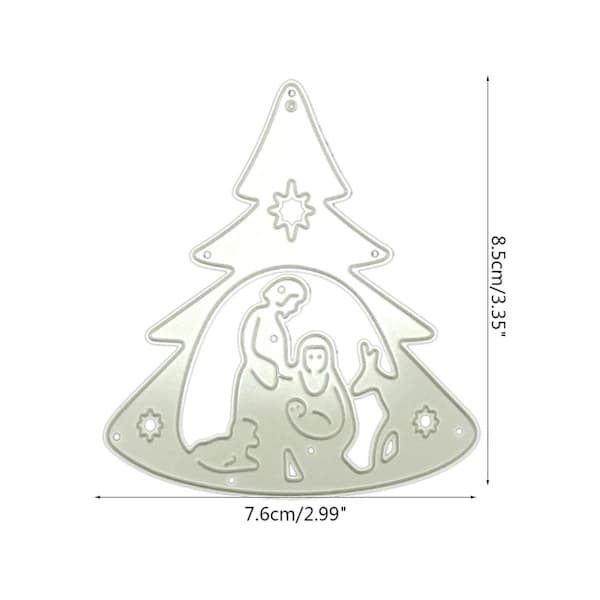 /EA/Julgran Metallstansar DIY Stämplar Hantverksmall Stencil