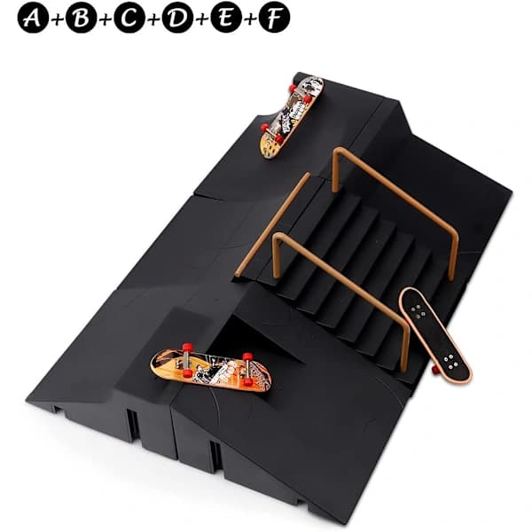 /EA/Mini Skateboard Rampe og Tilbehørssett, Skate Park Deck Truck B