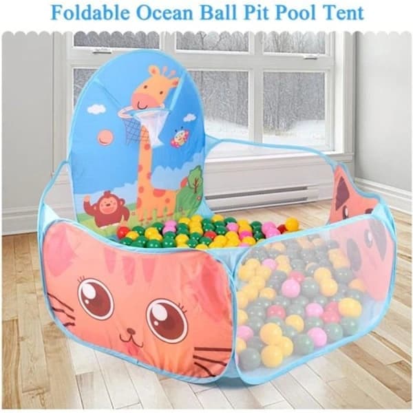 Legetelt til børn, sammenklappeligt, til havbolde, indendørs og udendørs
