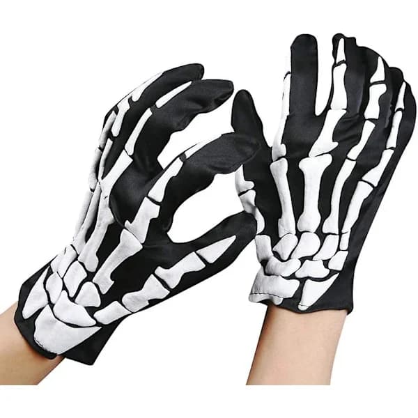 /EA/Skeletthandsker, 3d Skull Bone Handsker Spøgelseshandsker Fuld Finger Handsker Gave