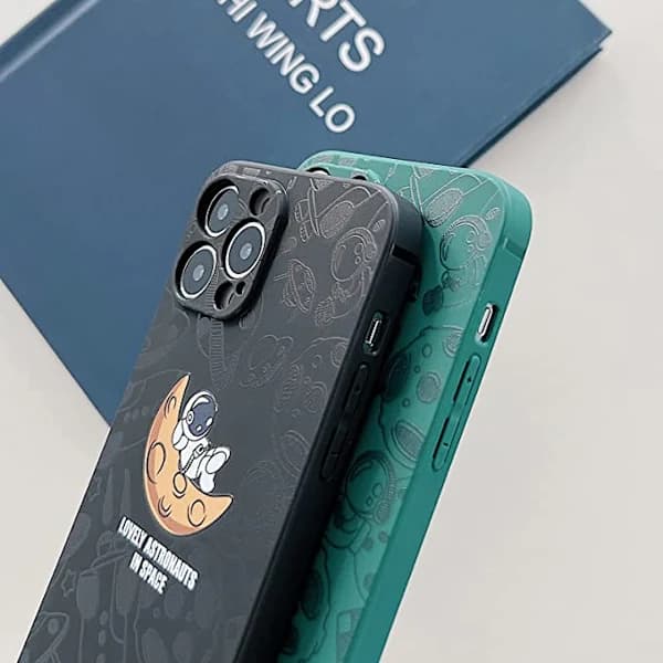 /EA/Kompatibel med iPhone 12 Pro Max Astronaut Case Kvinde Pige