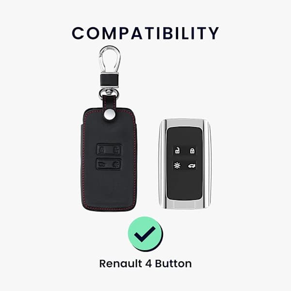 /EA/Nøglebeskyttelse til bil kompatibel med Renault 4-knaps smartnøgle