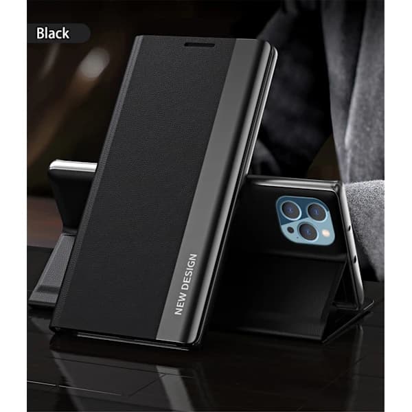 /EA/Magnetisk flipdeksel for iPhone 15 Pro Max svart svart