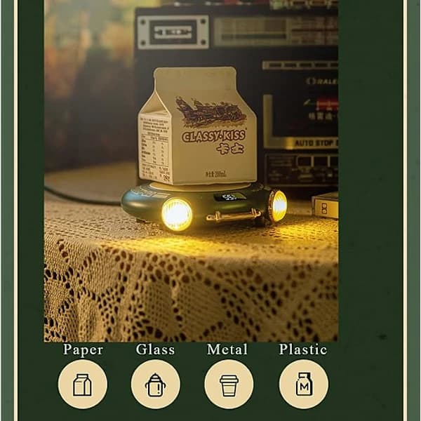 /EA/Smart kaffekoppvarmer, koppvarmer for kaffe/melk/te med 3 T