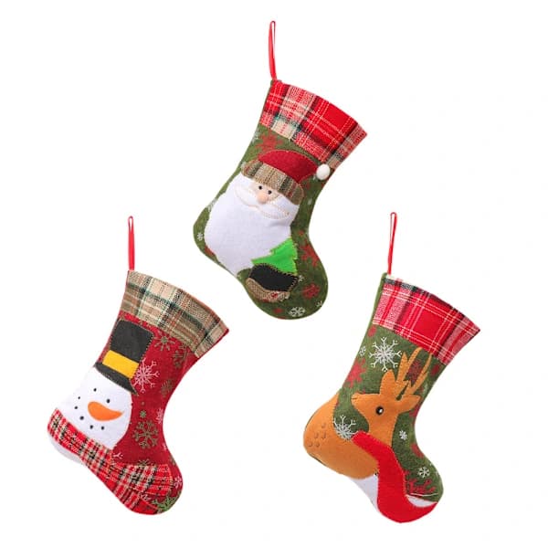/EA/3-pack julstrumpor, stor julklappstrumpa, perso