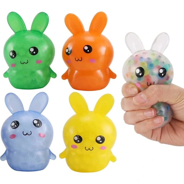 /EA/4-pack Påskhare Squishy Stressbollar Leksak för Barn och Vuxna