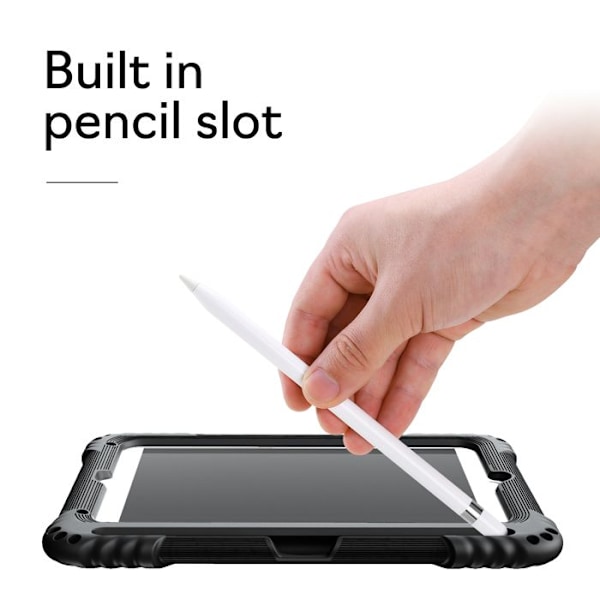 Barnskydd för iPad Mini 5/4/3/2/1 (7,9 Tum, Modell 2021/2019/2015/2014/2013/2012), Slitstark i Silikon (Svart) Svart