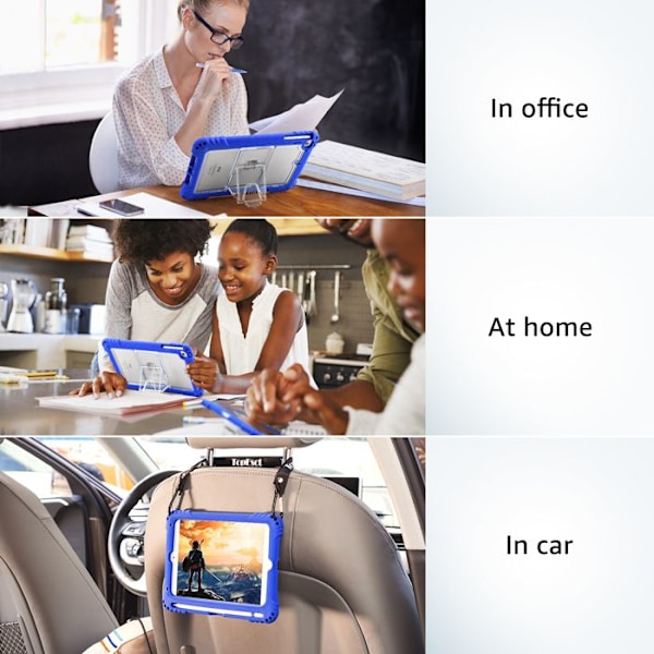 Barnskydd för iPad Mini 5/4/3/2/1 (7,9 Tum, Modell 2021/2019/2015/2014/2013/2012), Slitstark i Silikon (Blå) Blå