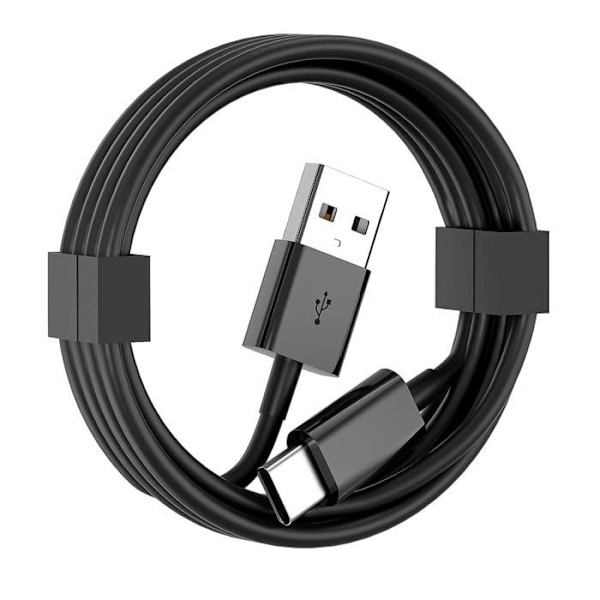 USB-C-kabel för iPhone 16 15 Snabb och Android - Laddkabel Typ USB-C Svart, 2 Meter - TOPESCT