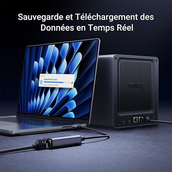 USB C till RJ45 Ethernet 2.5 Gigabit Nätverk LAN Kompatibel med iPhone, MacBook, iPad Surface Go Galaxy S24 Ultra - TOPESCT