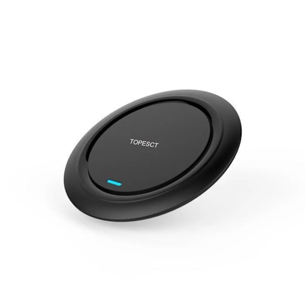 Trådlös Laddare, TOPESCT, Trådlös Laddare för Samsung/iPhone, Qi-certifierad 15W, för alla enheter kompatibla med trådlös laddning.