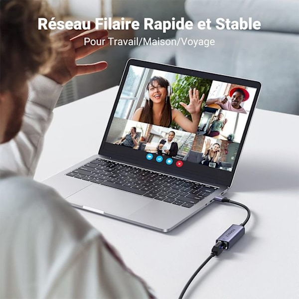USB-adapter till Ethernet RJ45 Nätverk Kompatibel med Switch Mi Box S 4 3 MacBook, Windows 11 10 8,1 8 MacOS Android - TOPESCT