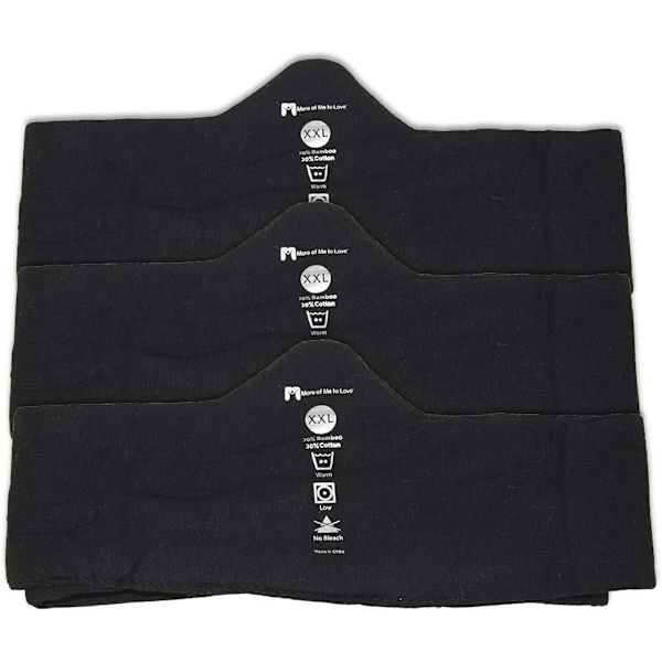 % Ren Bambu Bomulls BH-Foder (Svart, 3-pack Svart Liten